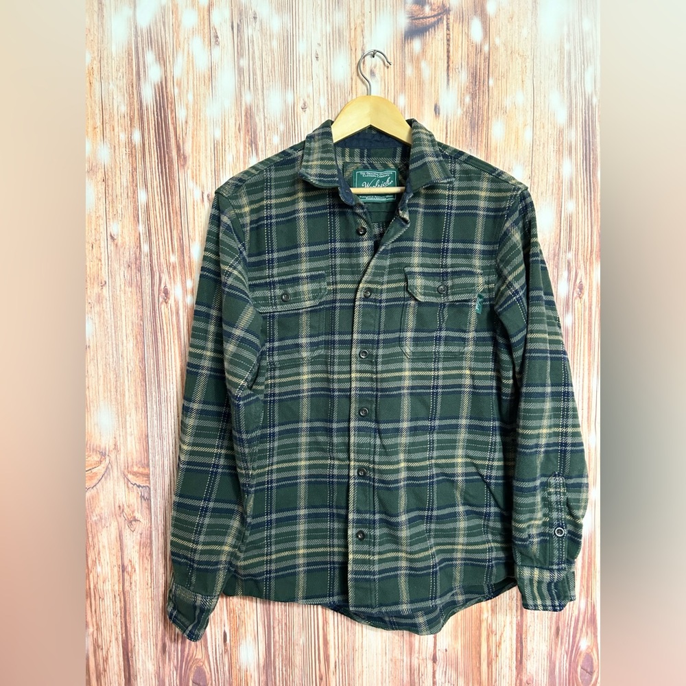 Woolrich Blue Green Check Button Down Medium